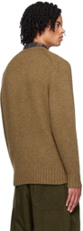 BEAMS PLUS Brown Intarsia Sweater