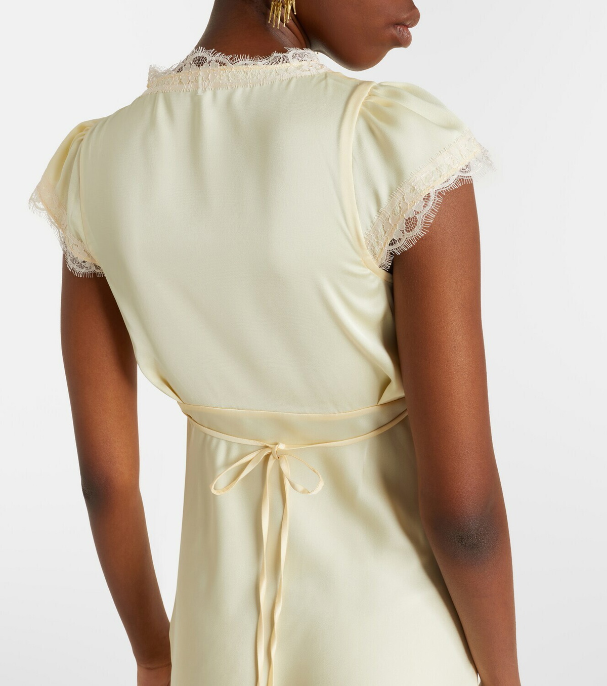 Faithfull Gala shirred midi dress