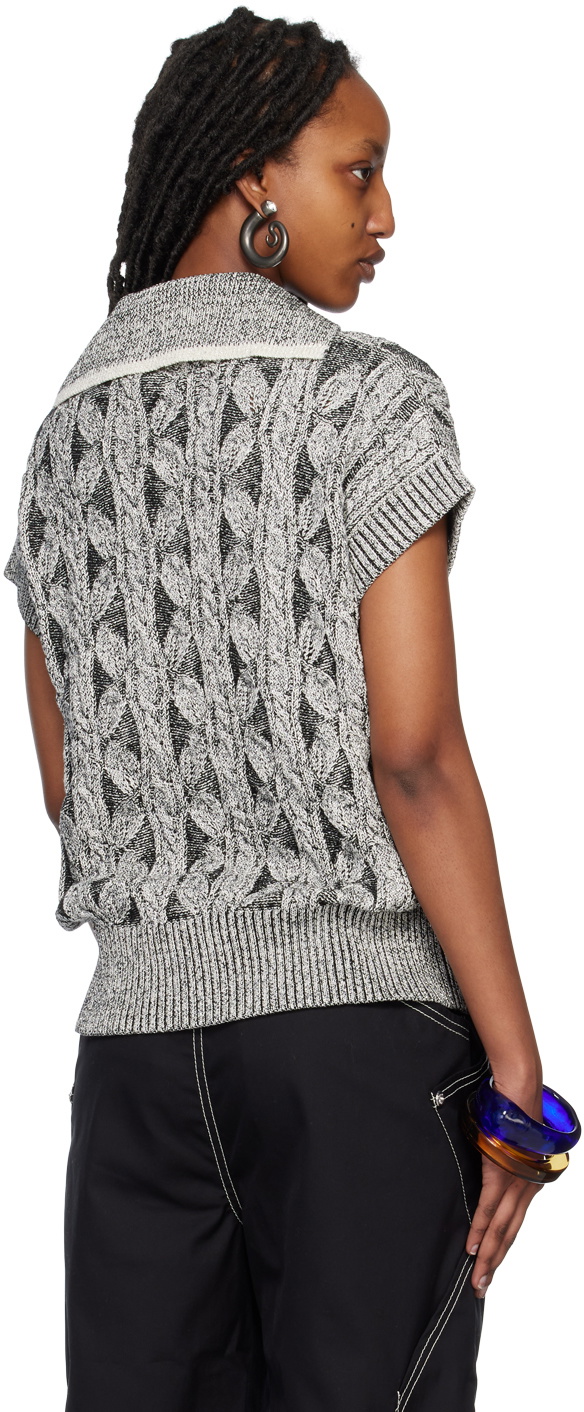 Kiko Kostadinov Black & Gray Foliage Vest