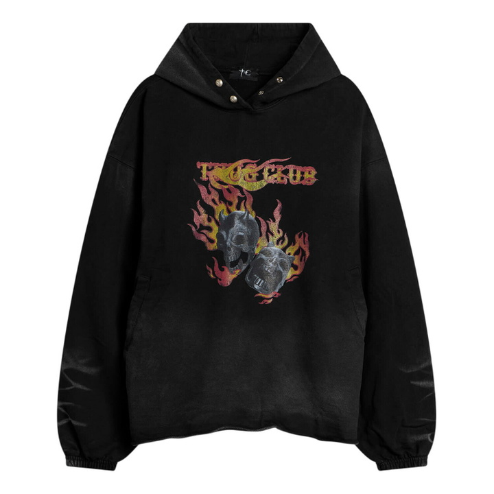 Photo: Thug Club Men's Two Face Dirt Hoodie in Black