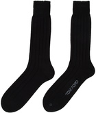 TOM FORD Black Cashmere Long Socks