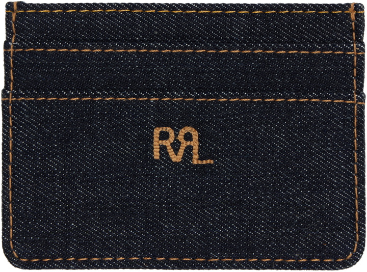 Photo: RRL Indigo Logo Denim Card Holder