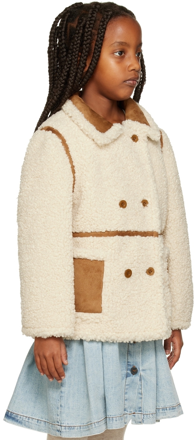 Stand Studio Kids Off-White Chloe Faux-Shearling Jacket