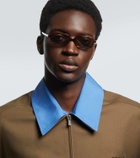 Miu Miu Logo rectangular sunglasses