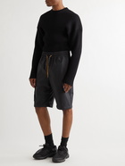 FENDI - Convertible Tapered Cotton-Canvas Drawstring Cargo Trousers - Black