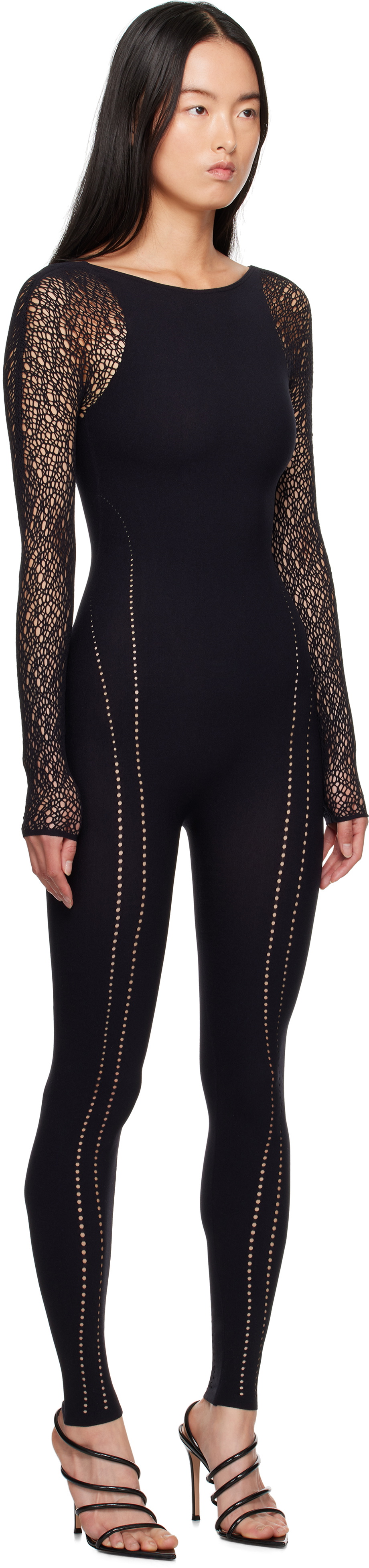 Wolford Black W Net Jumpsuit