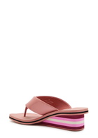 Chloe Swimming Cool 45 Patent Leather Wedge Sandals Pink