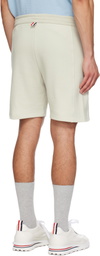 Thom Browne Beige Classic Loopback 4-Bar Sweat Shorts