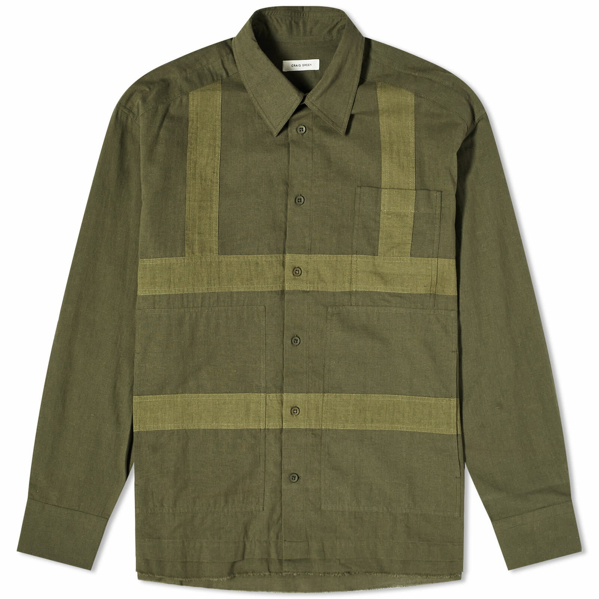 Craig Green Men's Harness Shirt in Olive Craig Green