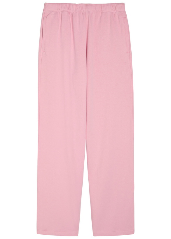 Photo: Skims Straight-leg Cotton-blend Sweatpants Pink