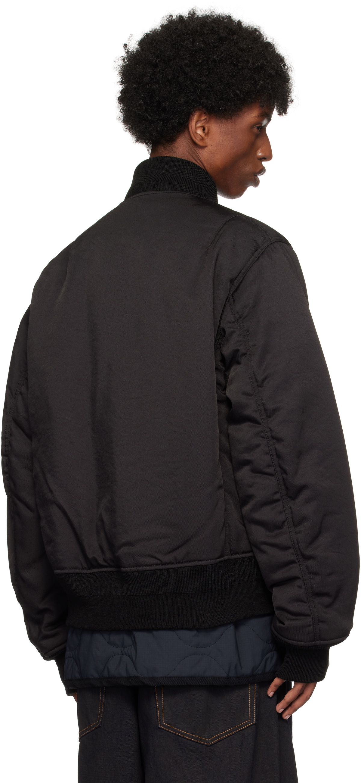 sacai Black SPIEWAK Edition Gabardine Bomber Jacket Sacai