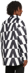 Valentino Reversible Black & White Optical Print Shirt Jacket