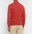 Bellerose - Slim-Fit Loopback Cotton-Jersey Half-Zip Sweater - Orange