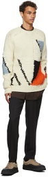 Jil Sander Off-White Wool Jacquard Sweater