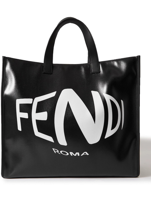 Photo: Fendi - Logo-Print Coated-Canvas Tote Bag