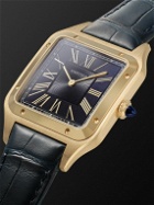 Cartier - Santos-Dumont 43.5mm Large 18-Karat Gold and Alligator Watch, Ref. No. CRWGSA0077