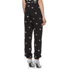 MISBHV Black Monogram Embroidered Lounge Pants