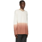 Marine Serre Off-White and Orange Dip-Dye Long Sleeve T-Shirt