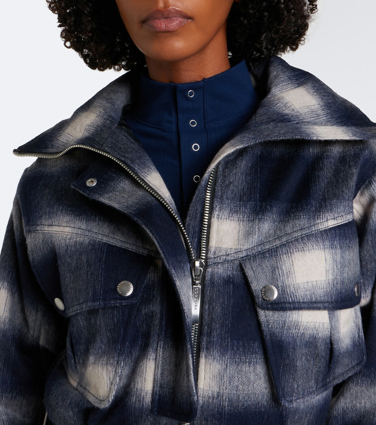 Cordova Telluride checked wool-blend ski suit