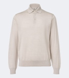 Agnona Wool, silk and cashmere polo sweater