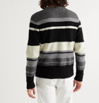 Officine Générale - Marco Striped Alpaca-Blend Sweater - Gray