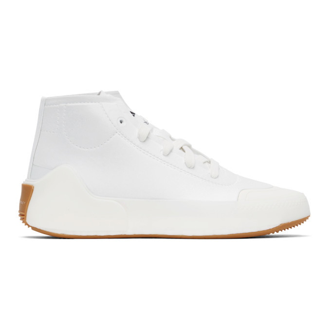 Photo: adidas by Stella McCartney White Treino Mid-Cut Sneakers