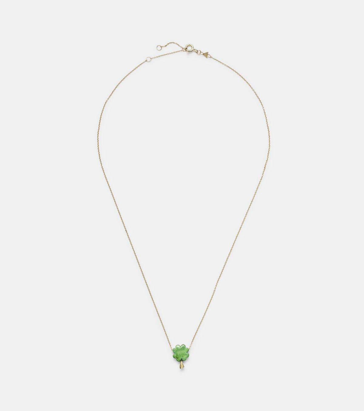 Aliita Clover 9kt gold pendant necklace with turquoise