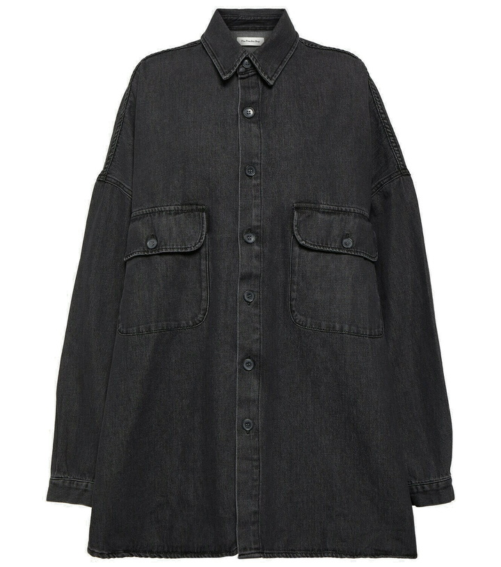 Photo: The Frankie Shop Dallas oversized denim shirt