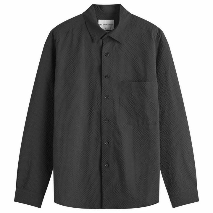 Photo: MKI Men's Seersucker Overshirt in Black