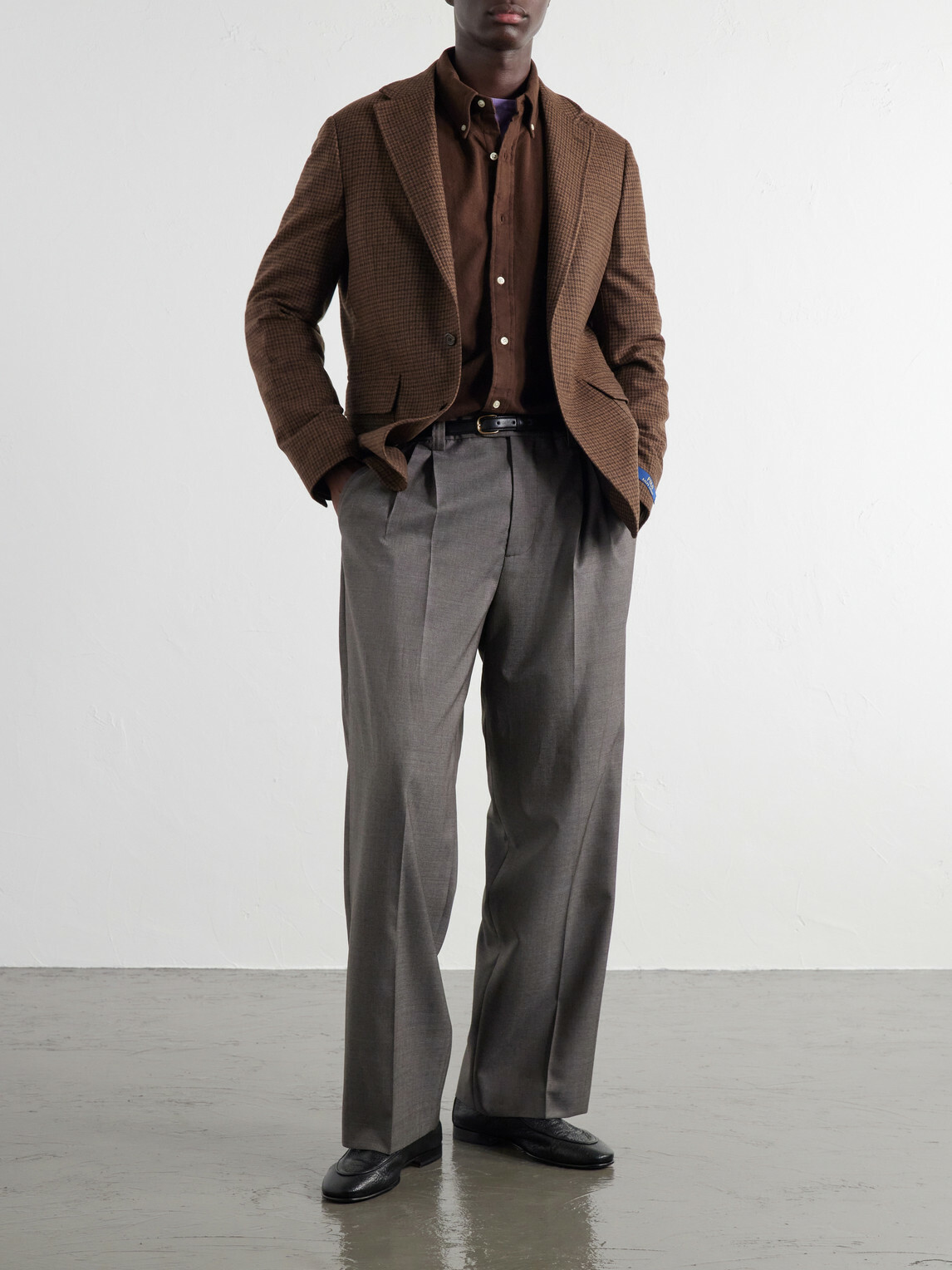 Polo Ralph Lauren - Button-Down Collar Logo-Embroidered Cotton-Flannel Shirt - Brown