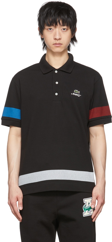 Photo: Awake NY Black Lacoste Edition Cotton Polo