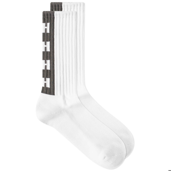Photo: Neighborhood Men's NH Logo Sock in White