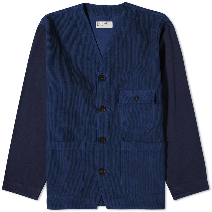 Photo: Universal Works Men's Corduroy Cabin Jacket in Indigo