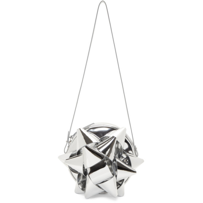 MM6 Maison Martin Margiela Silver Bow Shoulder Bag MM6 Maison Margiela