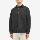 Foret Men's Map Jacquard Overshirt in Dark Grey