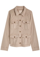 Paige Stacey Lyocell-blend Jacket Ecru