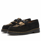Dr. Martens Women's Adrian Hairy Suede Snaffle Loafer in Black