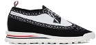 Thom Browne Black & White Trompe L'œil Longwing Sneakers