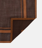 Saint Laurent Cassandre printed wool twill scarf