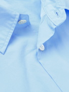 UNDERCOVER - Distressed Embroidered Cotton-Poplin Shirt - Blue