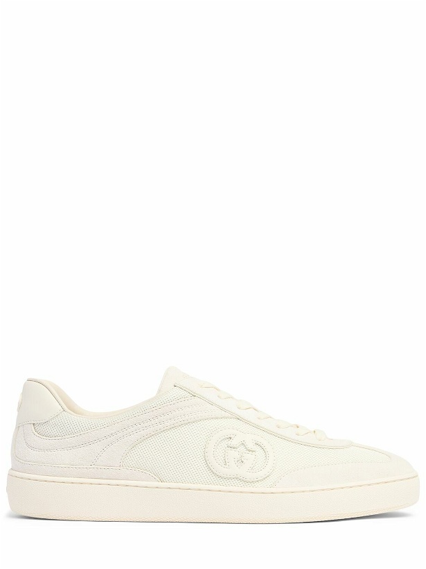 Photo: GUCCI G74 Gg Suede & Fabric Sneakers
