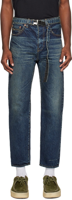 Photo: sacai Blue Belted Jeans