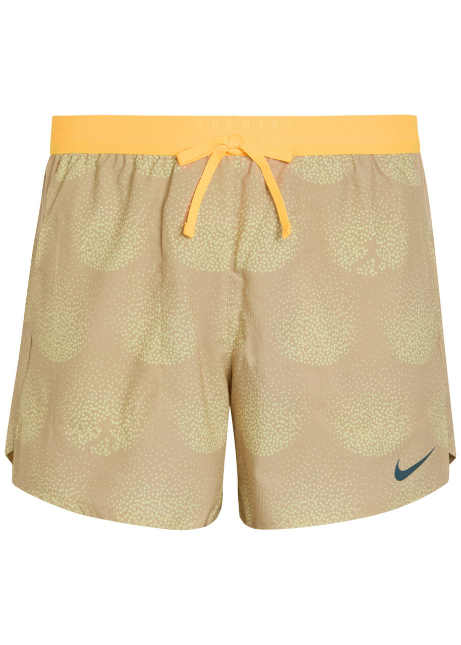 Nike Stride Dri-fit 5" Printed Running Shorts Beige
