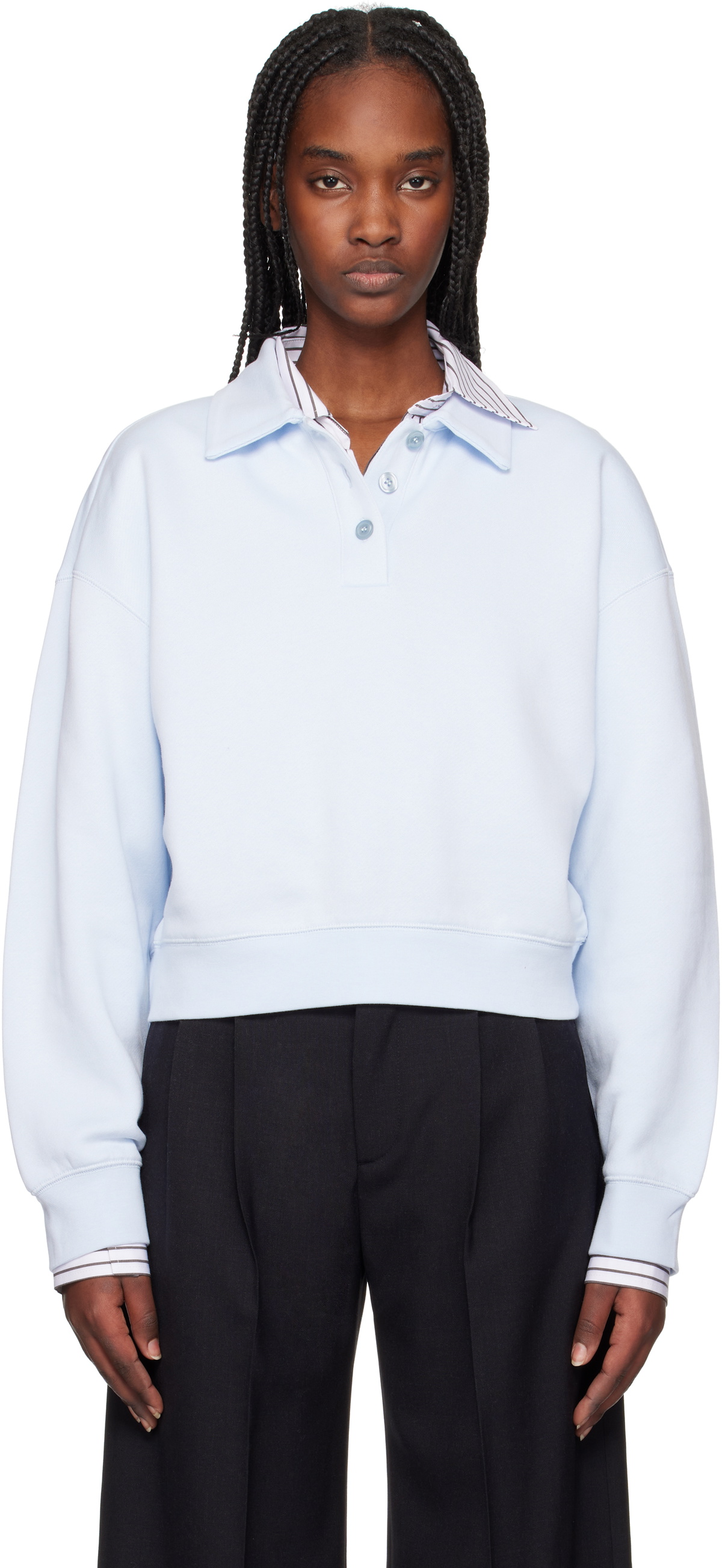 Filippa K Blue Sweatshirt Polo