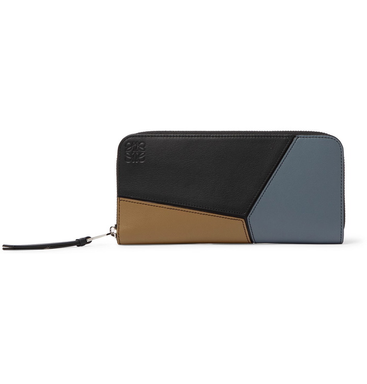 Photo: LOEWE - Puzzle Logo-Debossed Leather Zip-Around Wallet - Multi