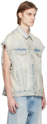 R13 Blue Oversized Denim Vest