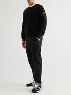 Stone Island - Logo-Detailed Cotton-Blend Fleece Sweatshirt - Black