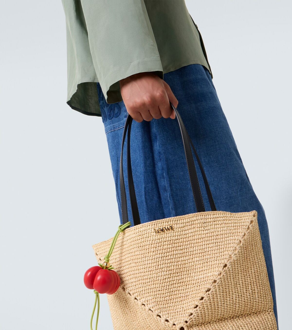 Loewe Paula's Ibiza Tomato leather bag charm