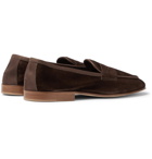 Edward Green - Polperro Suede Penny Loafers - Brown