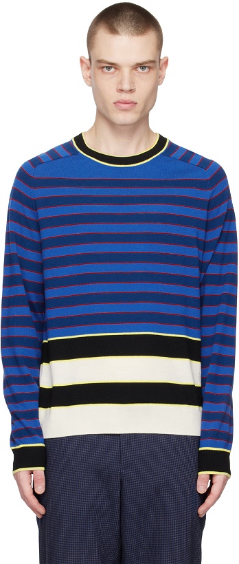 Photo: PS by Paul Smith Blue Intarsia Sweater